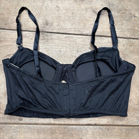 Fleur Du Mal Black Buckle Front Bra Size Small Longline MSRP $145 - Picture 5 of 8